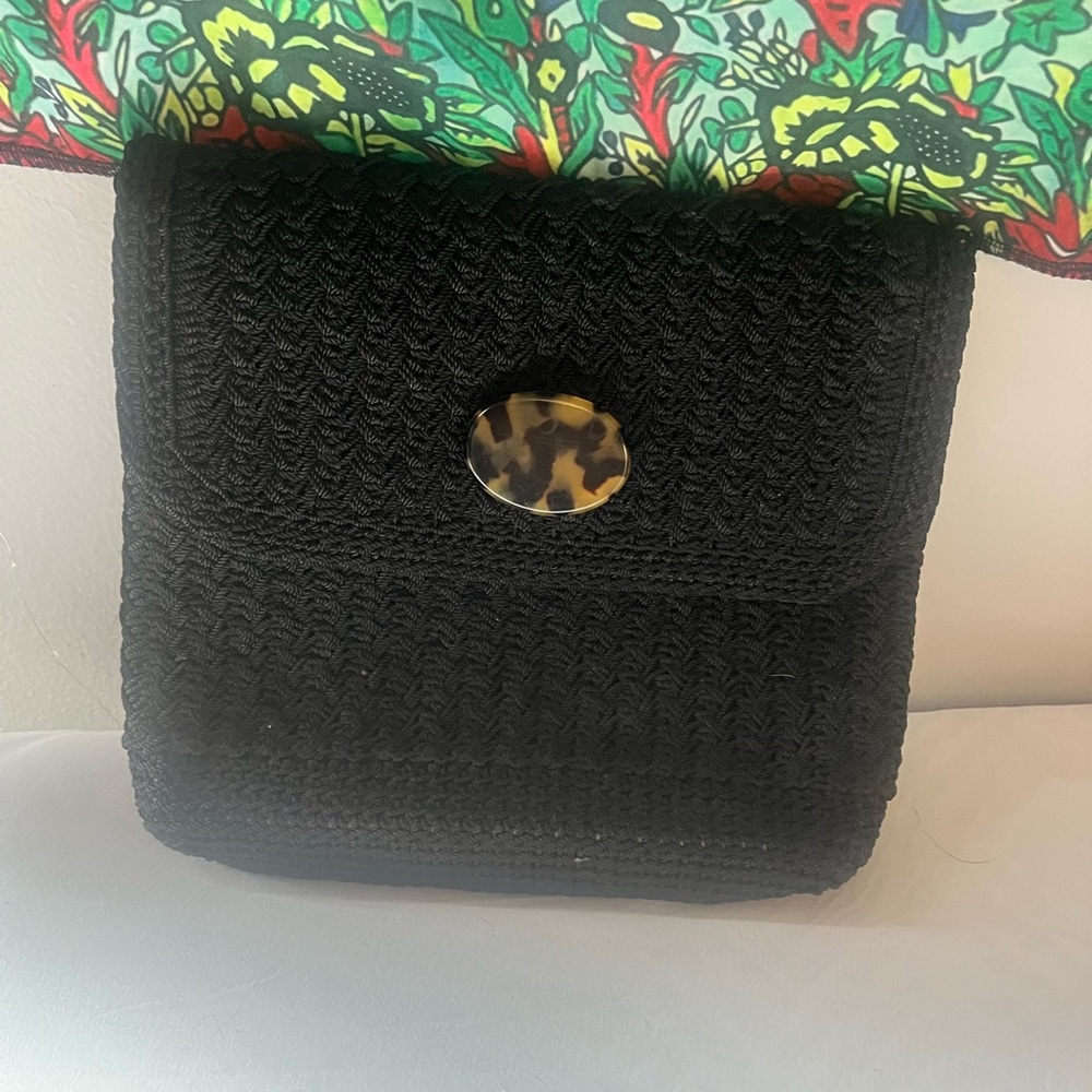 A Black Crochet Cutch